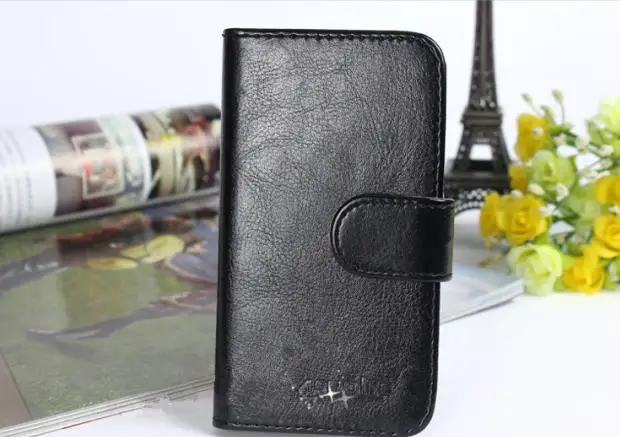 BLACK Роскошный кошелек из искусственной кожи для Prestigio MUZE G5 LTE PSP5522DUO, чехол-сумка с подставкой, держатель для карт, винтажный Стильный чехол - Цвет: BLACK