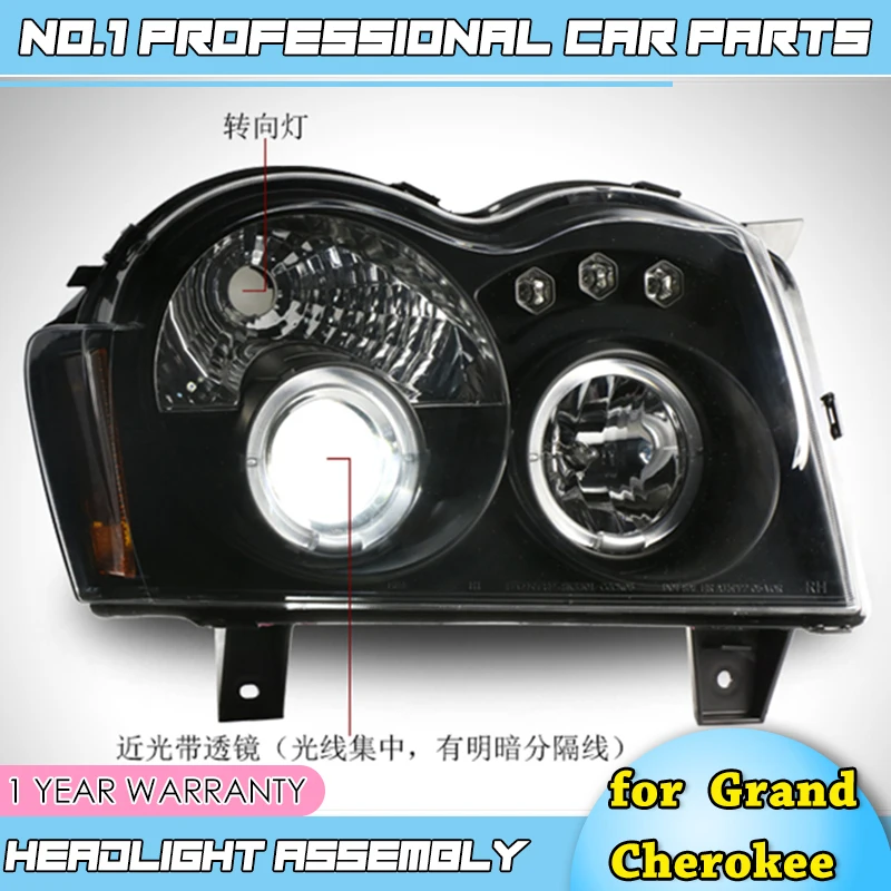 Автомобильные аксессуары 2005 2006-2008 для Grand Cherokee фары Chero angle eyes drl H7 hid Биксеноновые