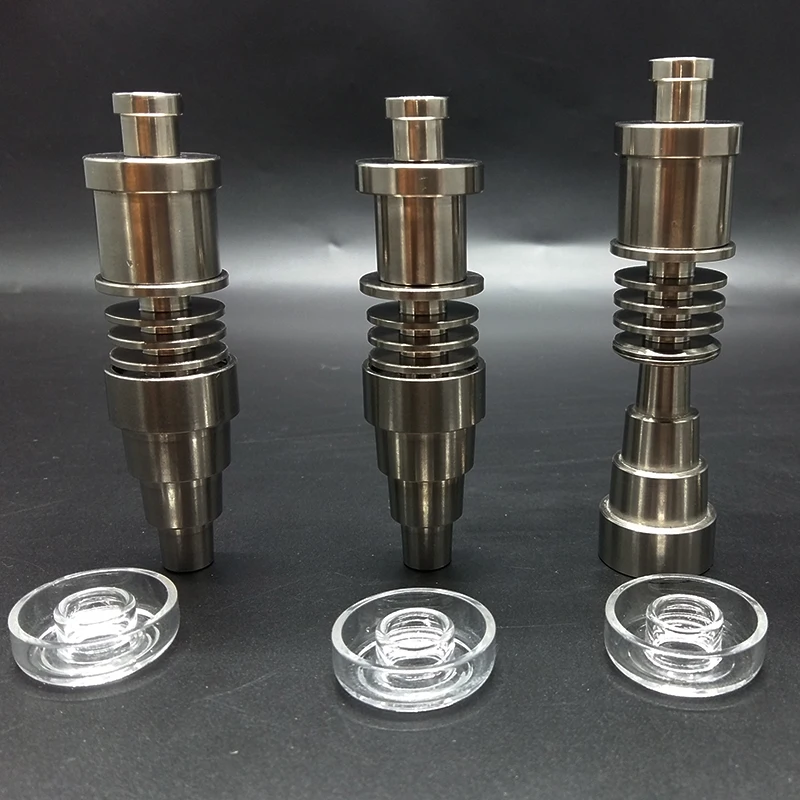 

6 in 1 Ti Enail Dnail Titanium/Quartz Hybrid E Nail for 10mm 16mm or 20mm E nails Coil,recycler oil rigs Hookahs
