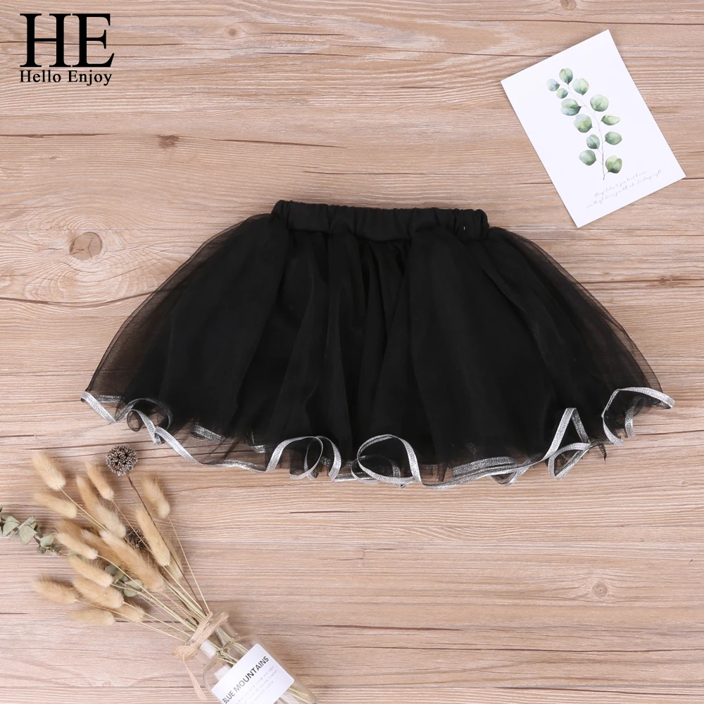 HE Hello Enjoy/детская одежда для девочек маленьких Футболка с ресницами + юбка