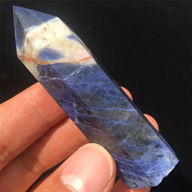 Натуральный прозрачный кварцевый кристалл Larimar колонна палочка с одной точкой