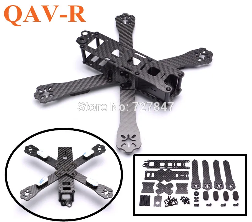 QAV-R 220MM QAV-R 220 мм/QAV-X 130 мм DIY Мини Дрон FPV из чистого углеродного волокна Квадрокоптер QAV-R 220 кросс гоночный Квадрокоптер рама - Цвет: QAV-R 220MM