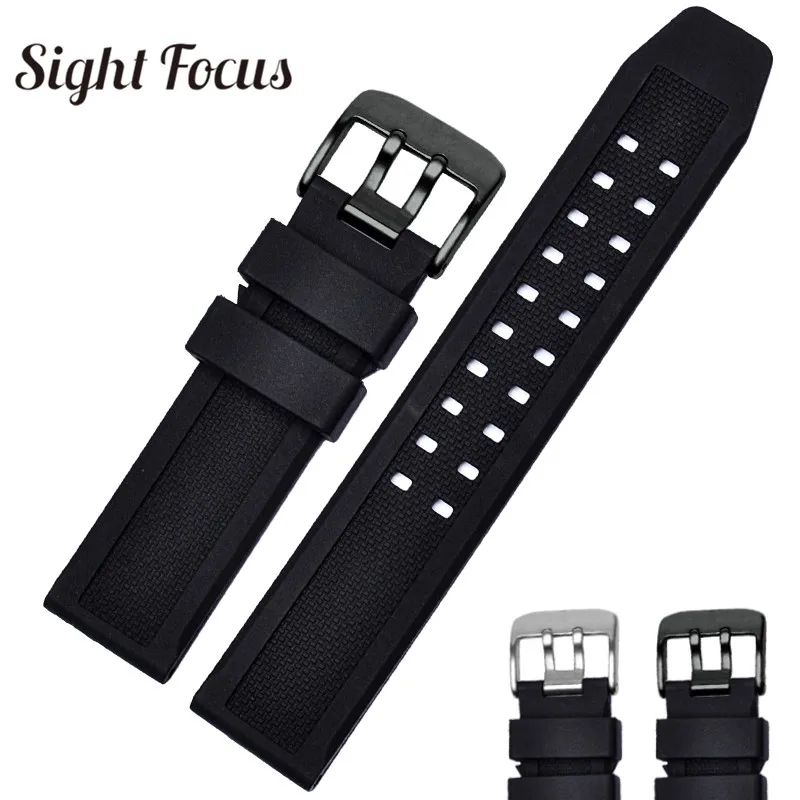 

Military Sports Style Silicone Rubber Strap for Luminox Watchband 23mm Brushed Black Tang Buckle Quality Bands Diving Strap Male