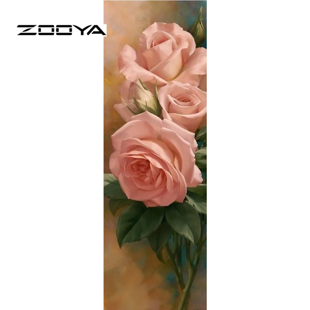 

ZOOYA Diamond Painting Diamond Embroidery Flowers Rose Pattern Rhinestones Needlework DIY Kits Crafts Diamond Mosaic RF1600