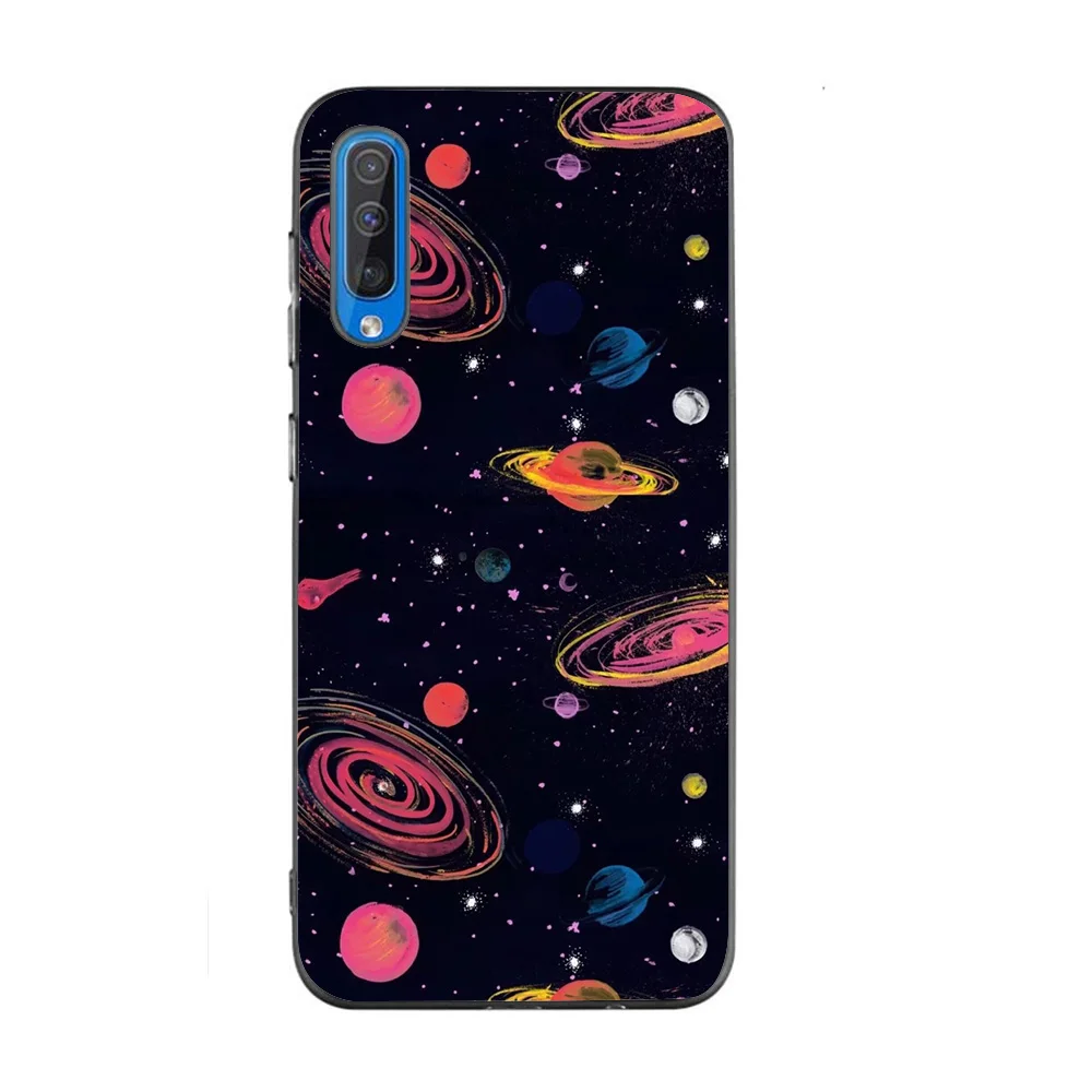 For Samsung Galaxy a8 2018 case Silicon Line Art A50 Cover Protector A7 A30 S10 Plus Lite cover |