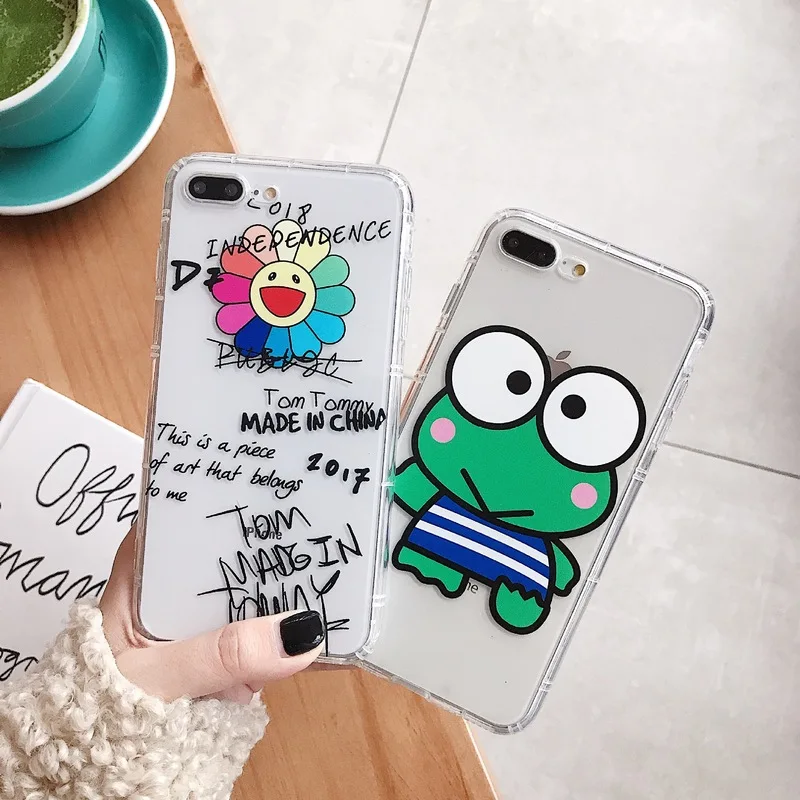 Роскошный прозрачный окрашенный чехол для телефона iphone 7 8 plus xs max четырехугольный