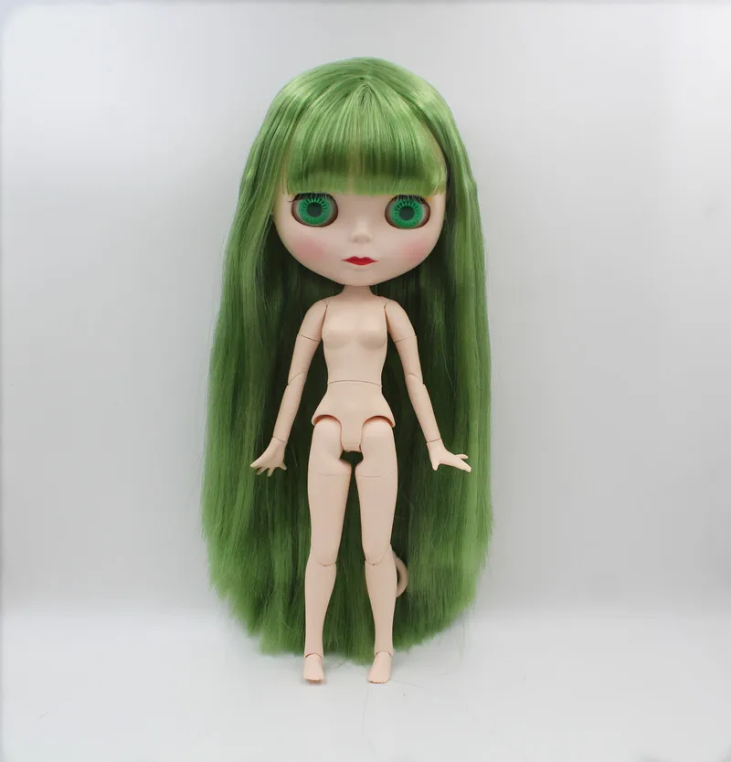 Кукла Blygirl Blyth с прямыми зелеными челками 1/6 обнаженных кукол 19 шарниров и новая