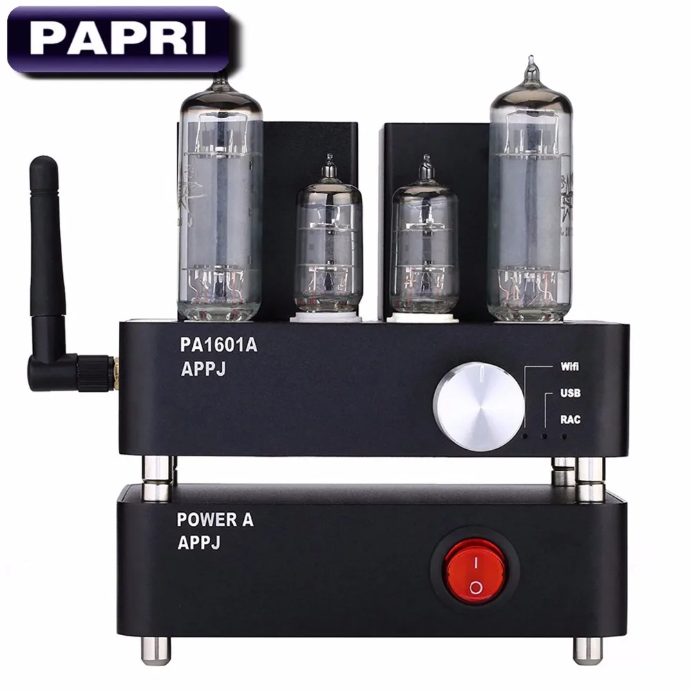 Бренд APPJ PA1601A 6J1+ 6P4 HIFI Wifi вакуумный ламповый усилитель Настольный Цифровой Аудио ламповый усилитель Hi-Fi музыкальный плеер без потерь