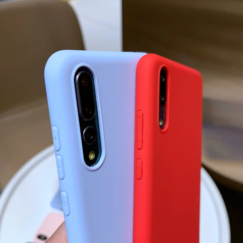 Матовый Мягкий ТПУ силиконовый чехол карамельных цветов для Huawei P30 P20 Pro Honor 8 9 Note
