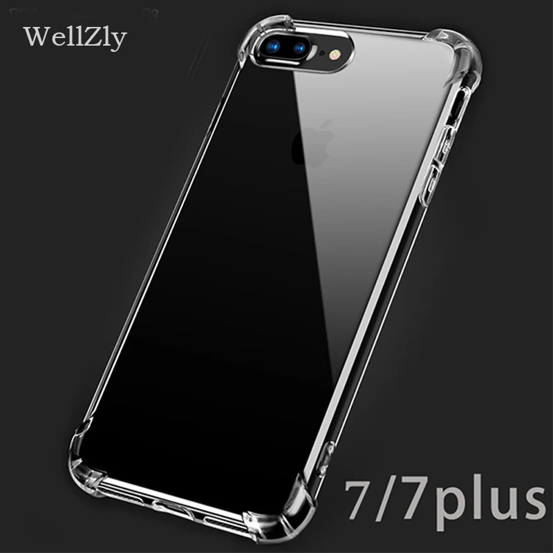 WellZly for iphone 7 plus transparent case silicone 5 x 8 6s 6 5s se | Мобильные телефоны и аксессуары