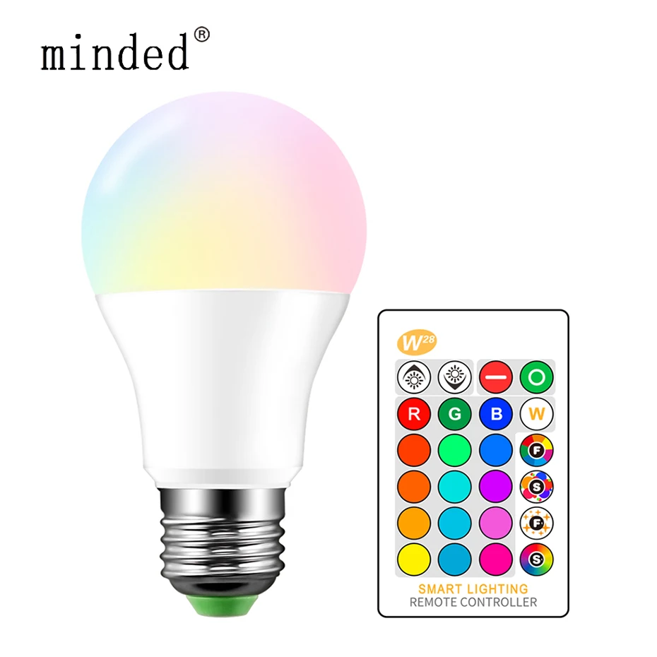 Светодиодная RGB лампа E27 5/10/15 Вт 85 265 в 16 цветов|Светодиодные лампы и трубки| |