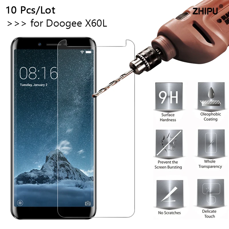 10 шт./лот 2.5D 0 26 мм 9H Премиум Закаленное стекло Для Doogee X60L защитная Пленка