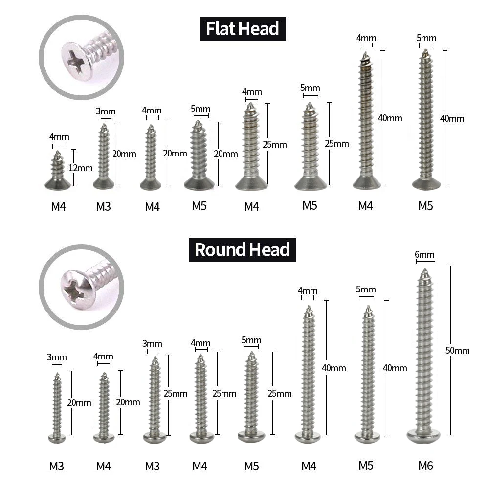 570 шт. набор саморезающих винтов из нержавеющей стали|Винты| |