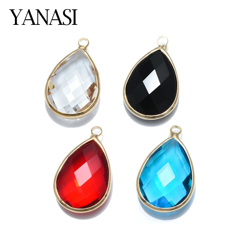 4 шт. YANASI 13*8 мм Кристалл Подвески Капелька кулон для DIY женщин ожерелье серьги изготовление браслетов аксессуары