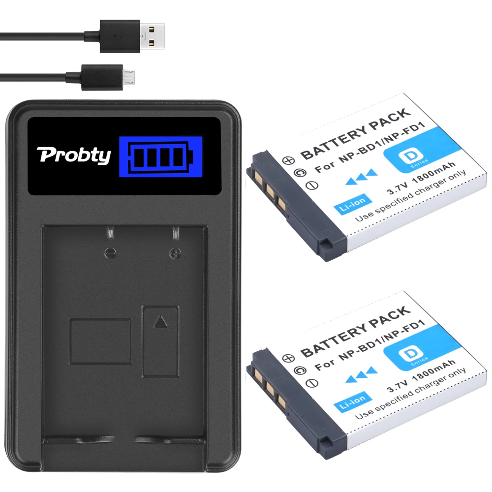 Аккумулятор и зарядное устройство для SONY Cyber-Shot NP-BD1 DSC-T700H DSC-T900 DSC-T900B/B DSC-T2/G DSC-T2/P