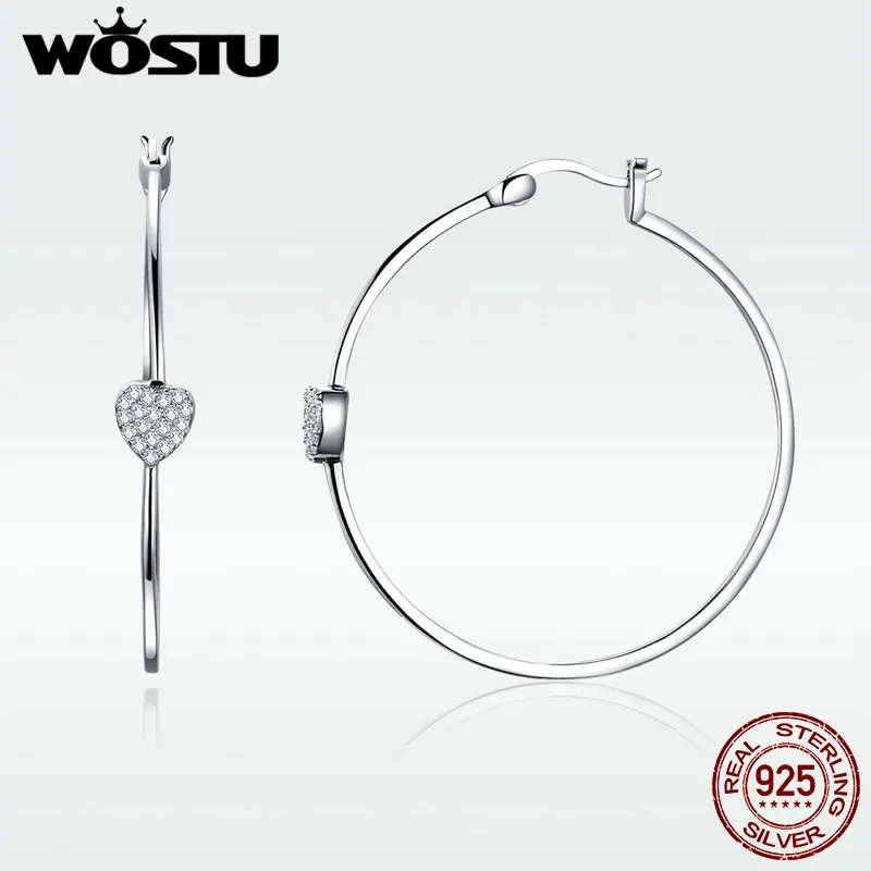 Женские серьги-подвески WOSTU круглые серьги из стерлингового серебра 925 пробы с