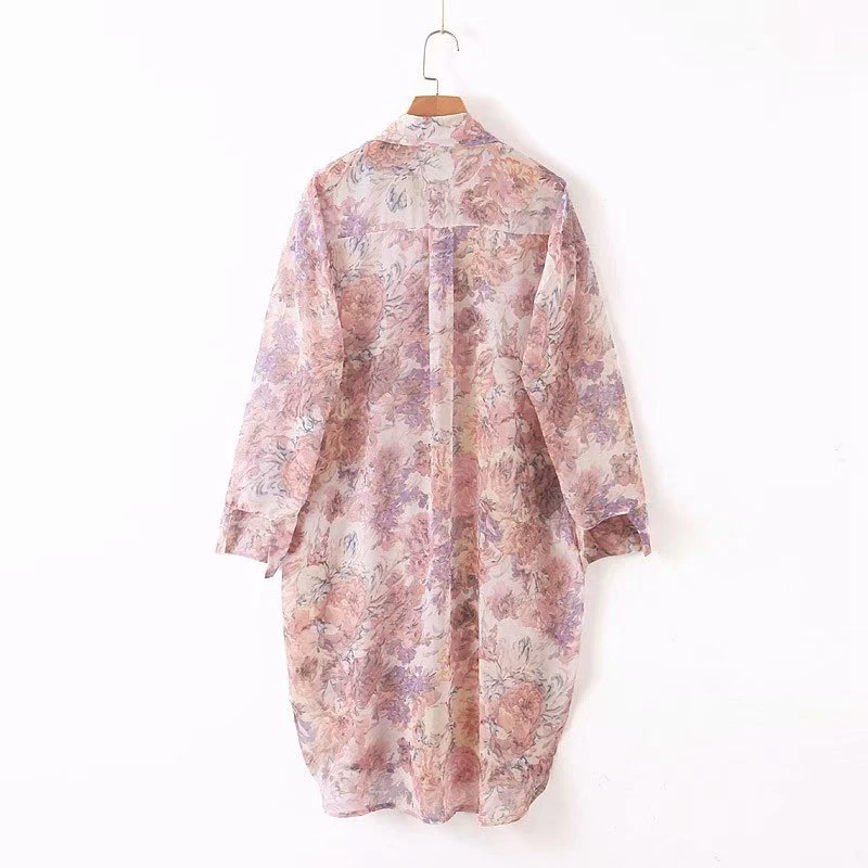 Летний наряд Женский комплект из двух предметов с длинными брюками Цветочная