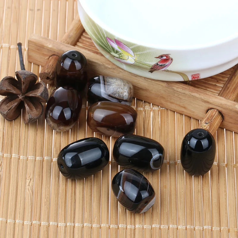 Бусины из натурального черного оникса 13x18 мм для изготовления украшений женщин и