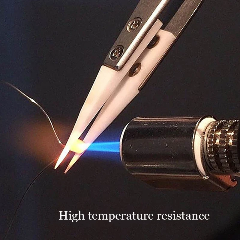 Керамические наконечники нержавеющая сталь Tweezers ручка прямой направленный