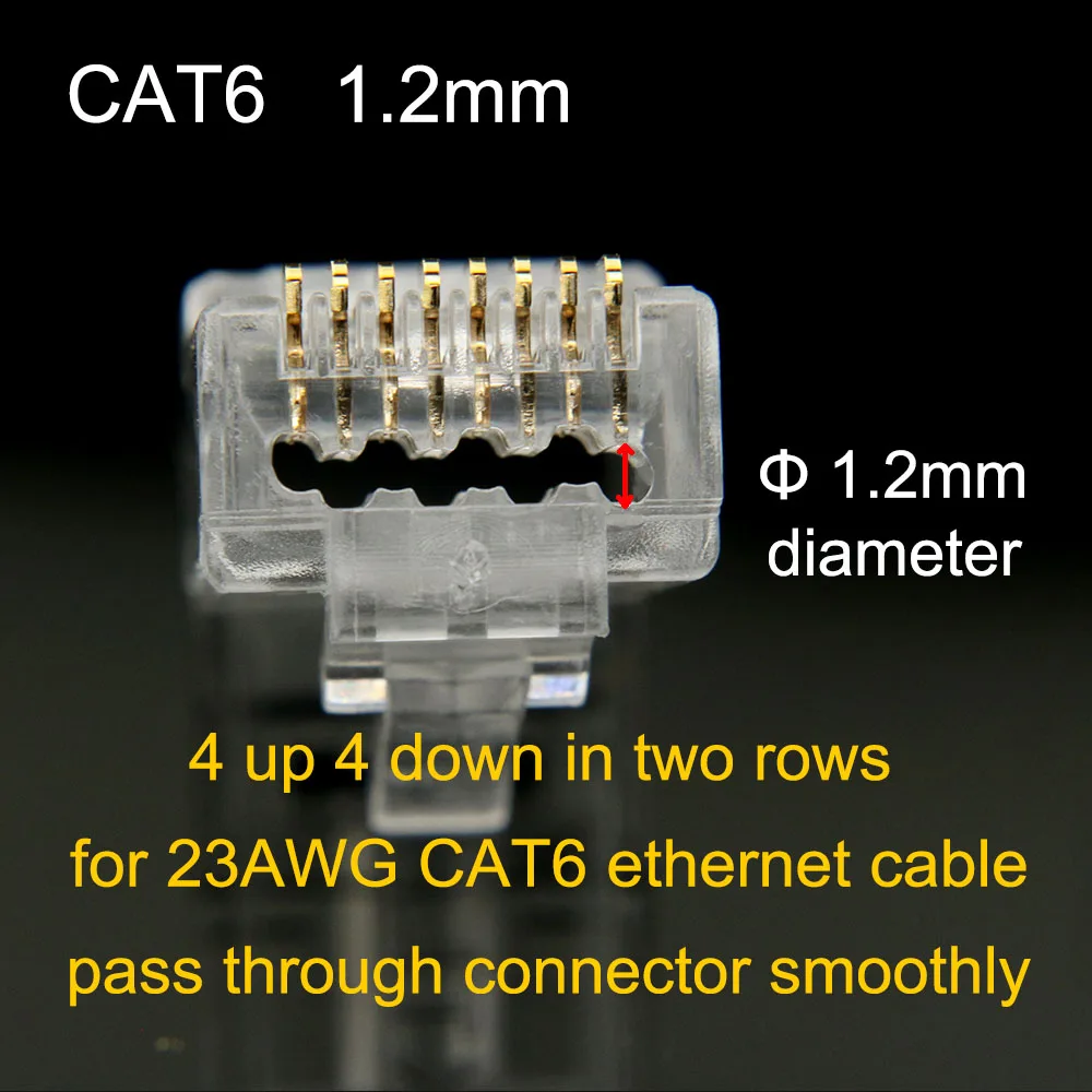 CAT6 Xintylink EZ rj45 разъем cat6 ethernet кабель для подключения к сети cat5 cat5e rj 45 cat 6 сетевой 8p8c неэкранированный перфорация utp 50/100 шт - Цвет: CAT6