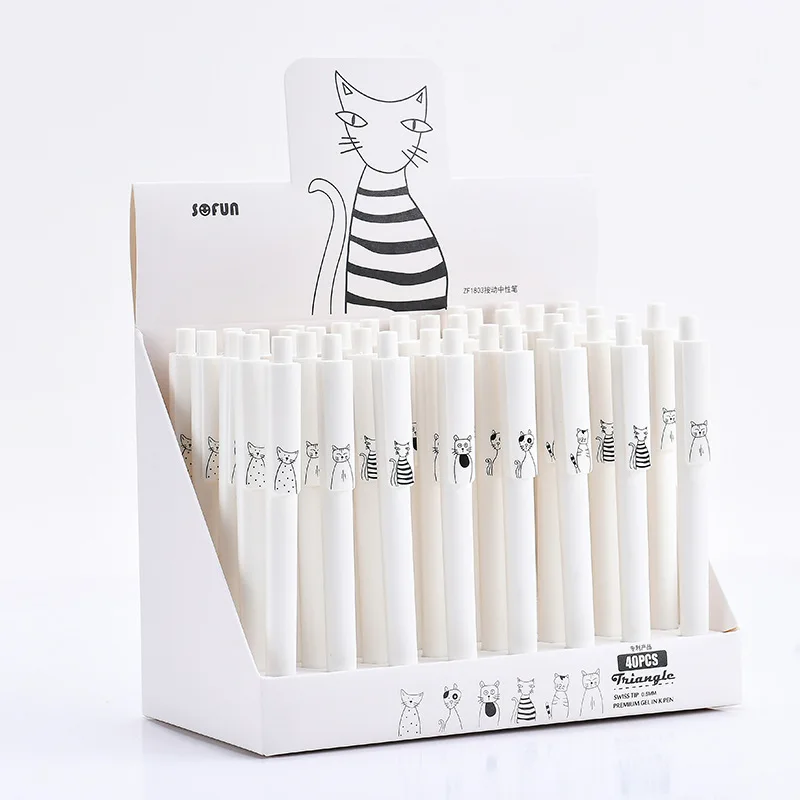10Pcs Random 10 шт./партия Kawaii школьные офисные канцтовары, шариковая ручка треугольник пресс ручка модные школьные и офисные принадлежности подарок - Цвет: 10Pcs Random