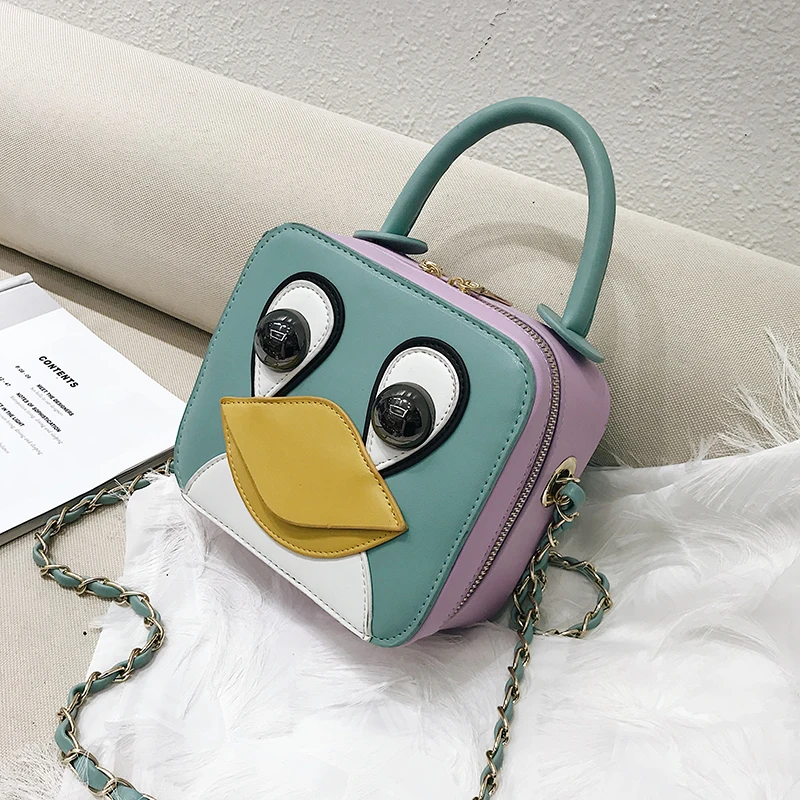 Симпатичные Fun мультфильм Дизайн коробка Стиль из искусственной кожи