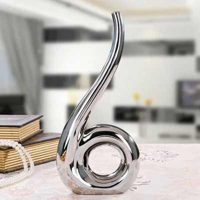 B2 silver Креативная Серебряная Золотая ваза декор современная керамическая ваза свадебный декоративный цветок для дома горшок в форме сердца настольная украшение для дома - Цвет: B2 silver