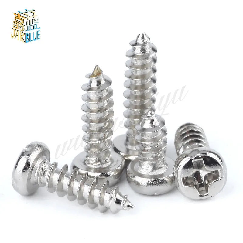 1000PCS PA Nickeling Philips Self Tapping Micro Screws M1 M1.2 M1.4 M1.7 M2 M3 Computer Screw Small Round Pan Head | Обустройство