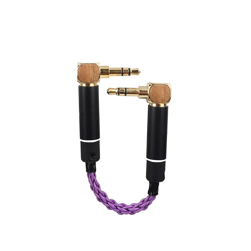 both L 3.5mm OKCSC HiFi кабель-адаптер 2,5 мм 4,4 мм сбалансированный штекер папа-папа 3,5 мм папа аудио кабель Медь Серебро для наушников mp3-плеер - Цвет: both L 3.5mm