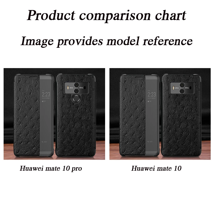 Смарт-чехол P30pro с окошком для сенсорного экрана для huawei P30 mate 20 10 P20 Pro Роскошный чехол из натуральной кожи с узором страуса