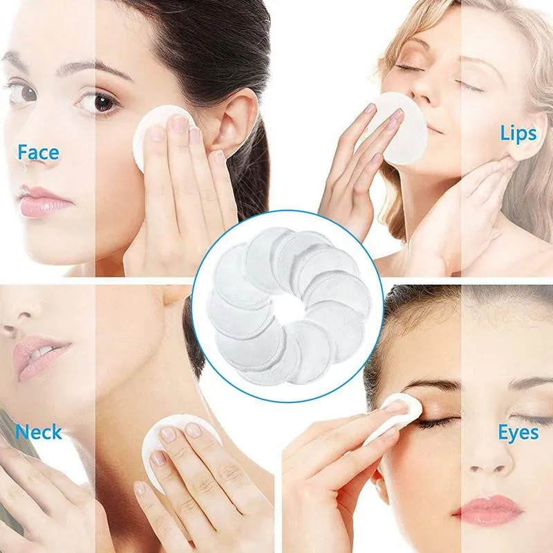 10 шт./лот многоразовые ватные диски средство для макияжа снятия лица двухслойные