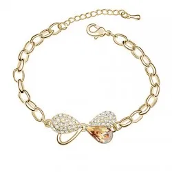 2017 новая мода сердце со стразами браслеты с узлом корейские высококачественные