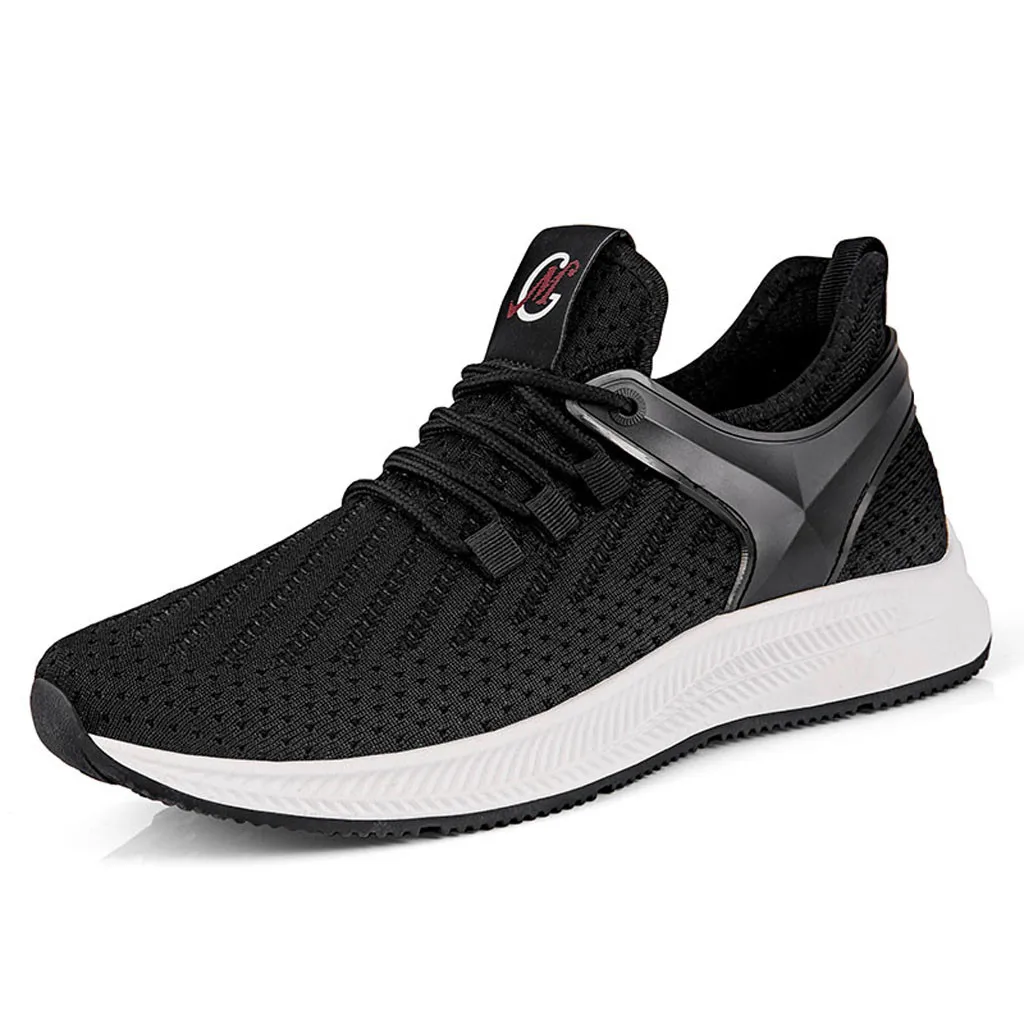 Popular Fashion Casual Shoes For Men Spring Autumn Breathable Flying Weave Sports Zapatillas sneaker adult Non-slip Male | Спорт и