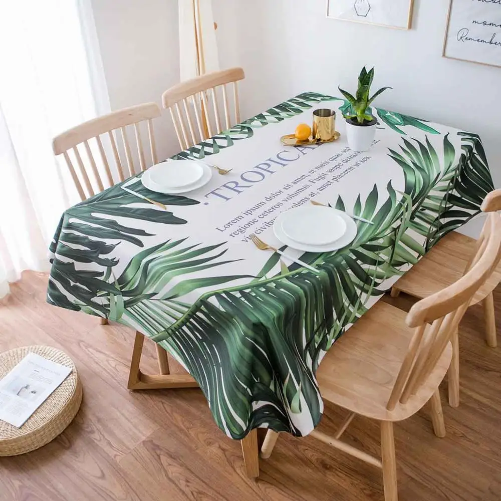 Водостойкая скатерть из льна полиэстера прямоугольной формы для украшения