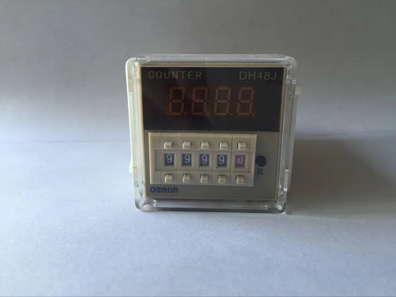 

AC/DC12V 50/60 Гц 97*48*48 мм Цифровой предустановленный счетчик реле 1-999900 светодиодный дисплей 8 pin панель установлена DH48J SPDT