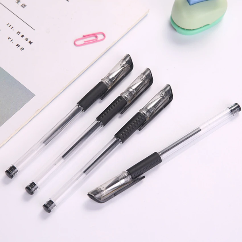 50pcs/lot 0.5mm Red Blue Black ink Gel Pen Office Stationery School High quality Supplies Gifts |