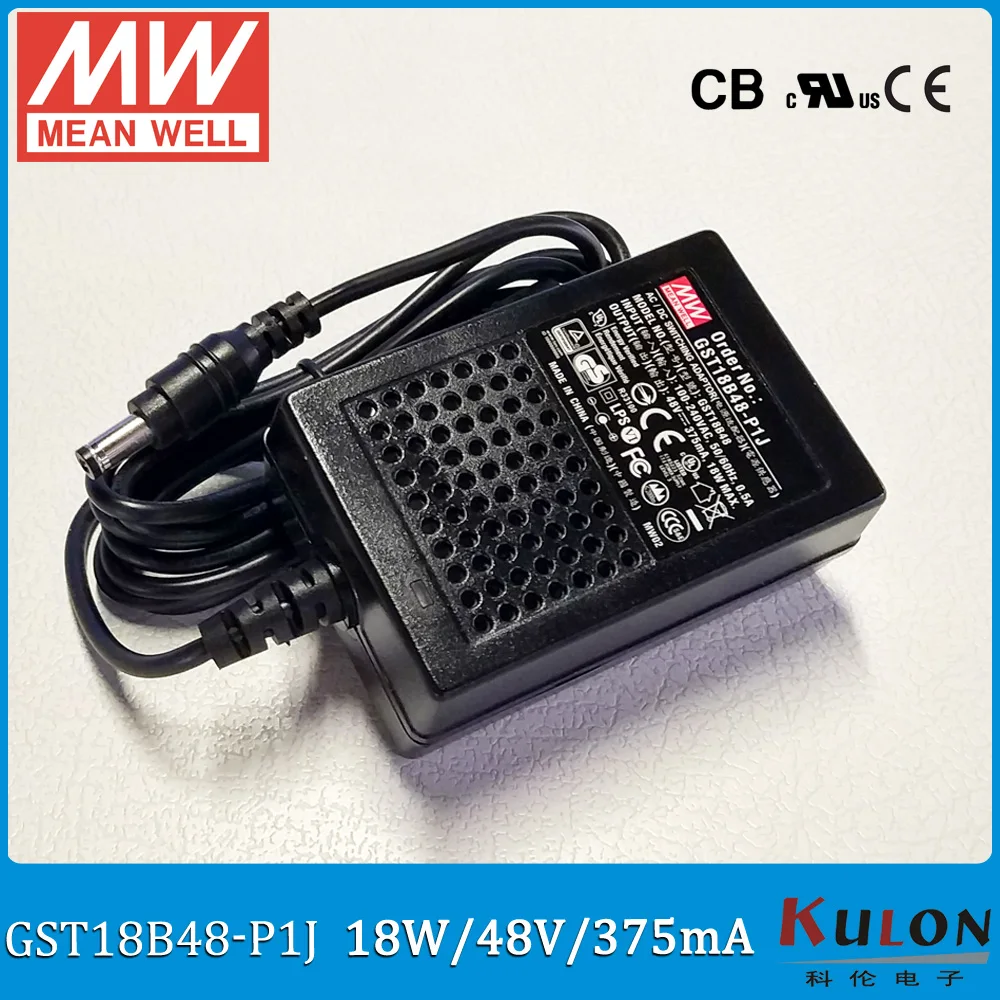 Оригинальный Meanwell GST18B48-P1J 18 Вт 48 В 0.375A AC/DC высоконадежный уровень VI Средний
