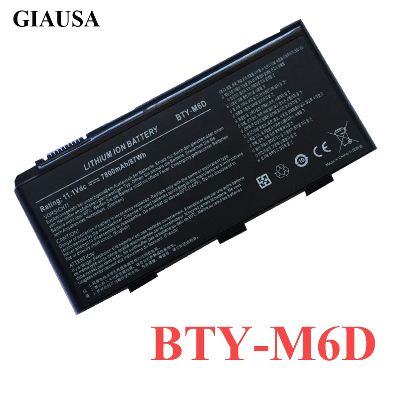 7800 мАч лучший BTY-M6D ноутбук Батарея для MSI GT60 GT70 GX780R GX680 GX780 GT780R GT660R GT663R GX660 GT680R GT783R