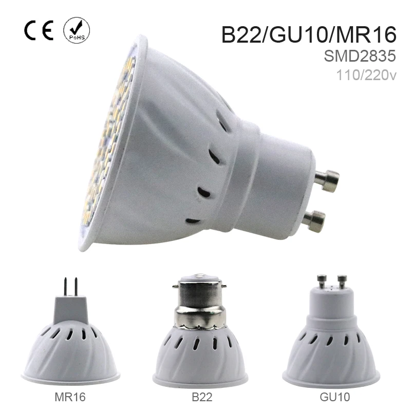 E14 лампа Кукуруза светодиодный светильник E27 Точечный 220V GU10 48 60 80 s SMD 2835 MR16 лампада