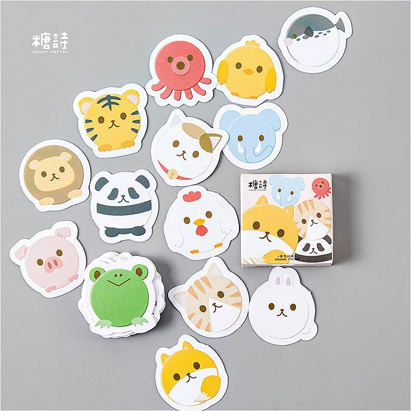 Мини Милая мультяшная Kawaii наклейка в форме животных блокнот для заметок записная книжка канцелярские бумажные стикеры школьные принадлежности