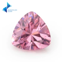 3x312x12mm trillion shape 5a pink loose cz stone synthetic gems cubic zirconia fashion accessories