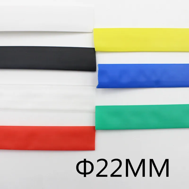 

(1 м/лот) 22 мм внутренний диаметр черная термоусадочная трубка/термоусадочные трубки Цвет: черный, красный, синий, зеленый, желтый