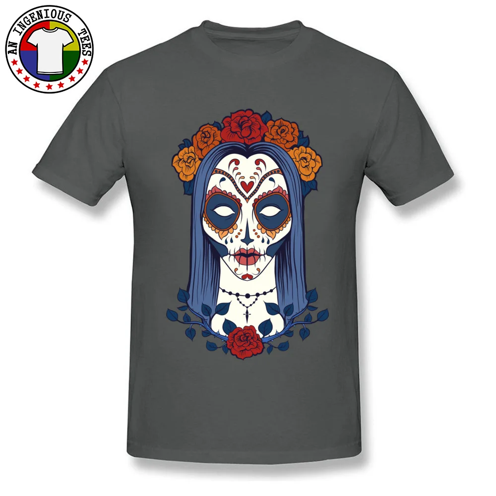 Мужская футболка с черепом и надписью Day of the Dead Sugar новинка хит продаж лучший