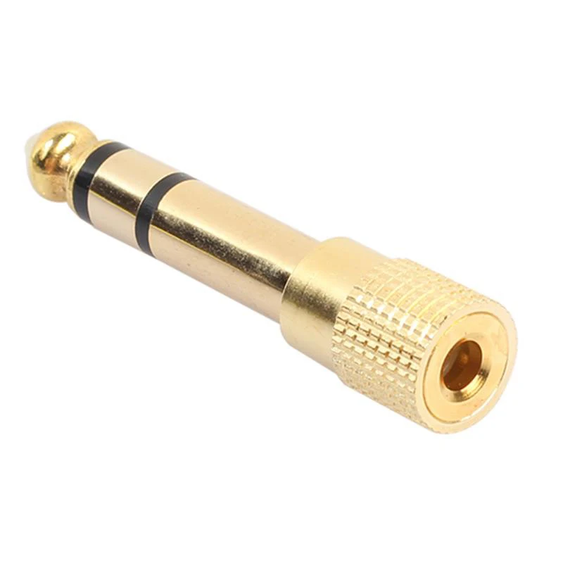 100pcs Gold Plated Plug Audio Jack TRS (6.3 mm) to inch(3.5mm) Male Female Stereo Adapter | Электроника