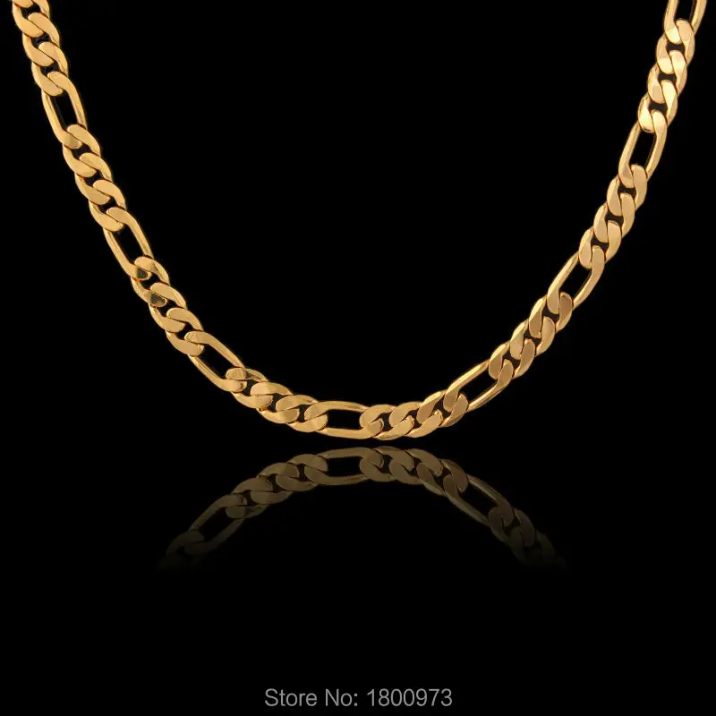 Женская цепочка золотого цвета 18 к 60 см модные ювелирные изделия для свадьбы в