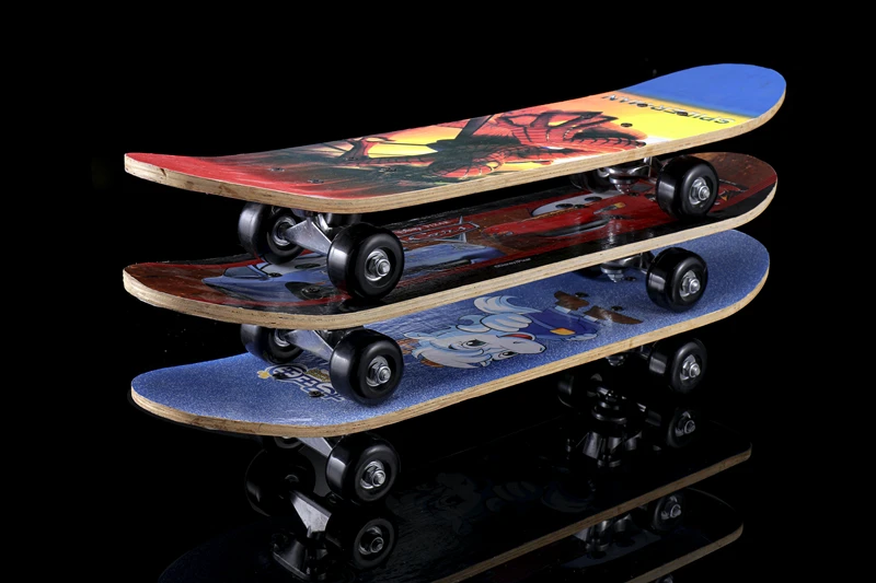 Двусторонняя печать Детский скейтборд скейт скутер развлекательный прекрасный