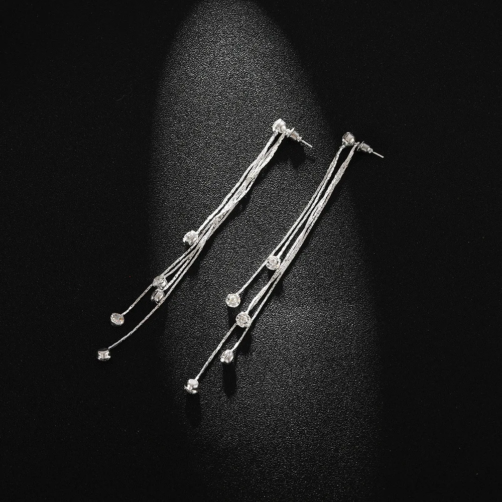 ZVZO Новая мода Brincos Bijoux посеребренные Висячие драгоценные камни горный хрусталь