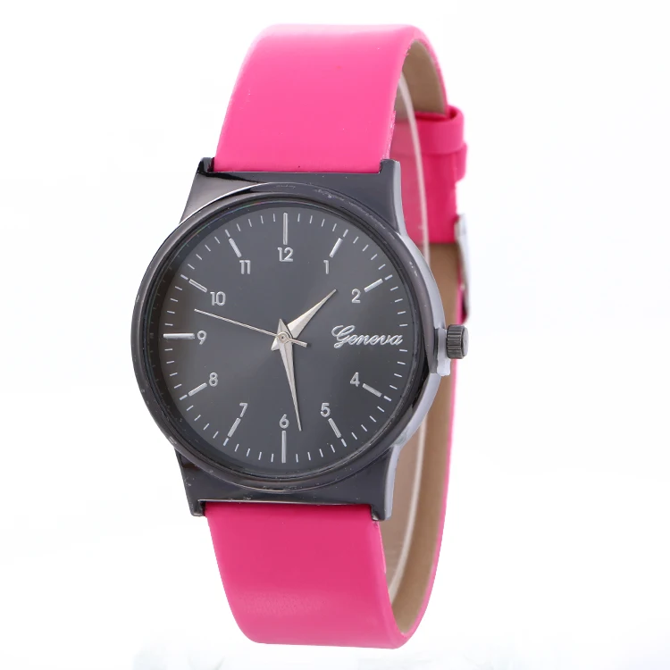 100 шт./лот 918102 Новые повседневные часы унисекс с кожаным ремешком и кварцевым