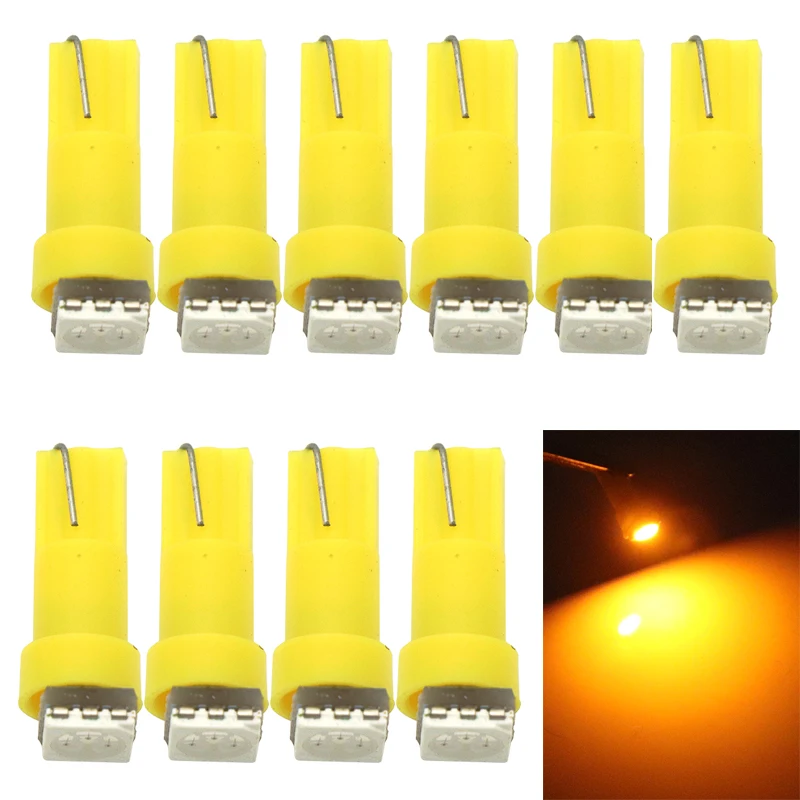 20 шт T5 5050 1SMD светодиодные лампы для клин манометр приборной доски свет 70 73 74 2721 17 белый красные, синие зеленый желтый свет Интерьер Лампа