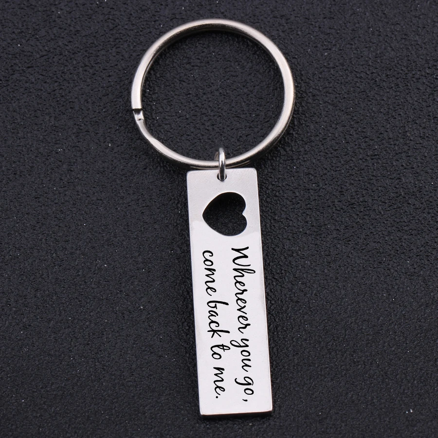 Персонализированные пустые сердца мода брелок расстояние любовь держатель